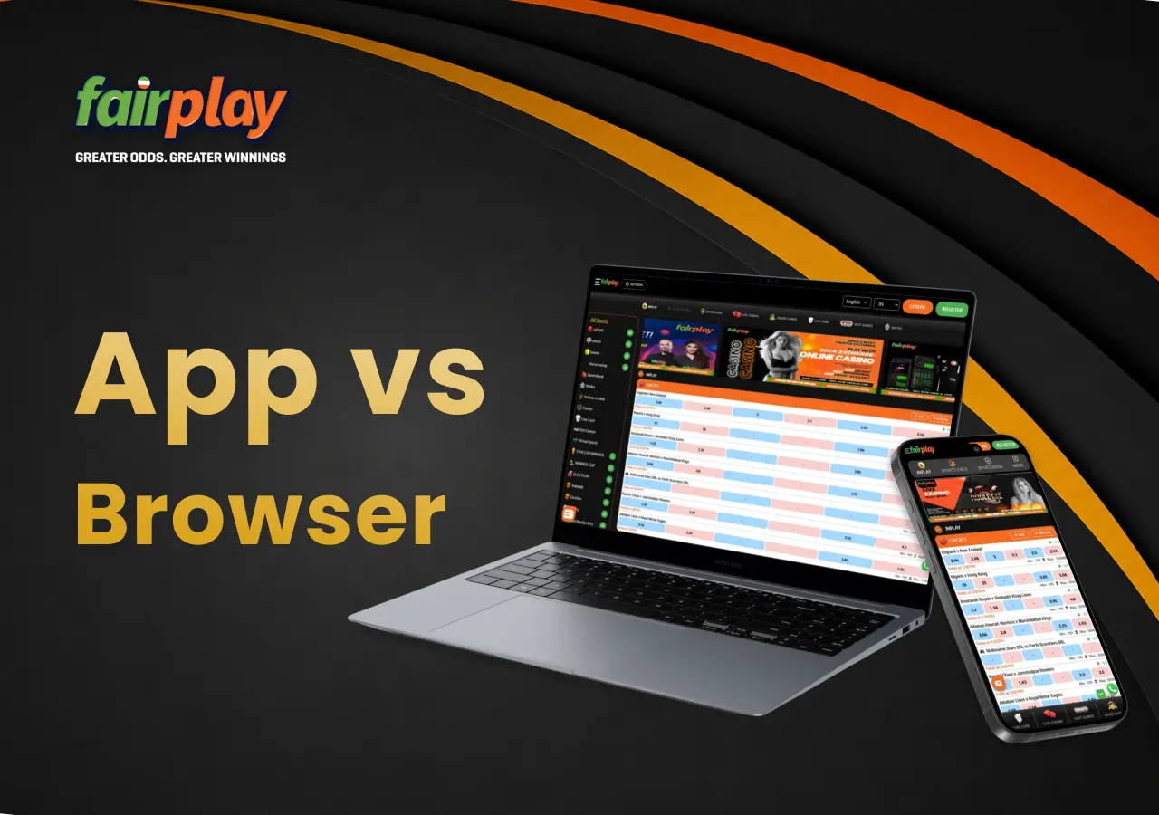 FairPlay homepage displayed on a laptop and a smartphone side by side.